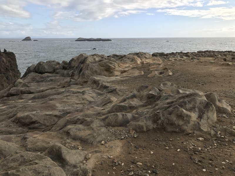 There's a lot of interesting rock on Megwil Point.