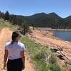 Enjoy a pleasant view looking east toward the dam on the doubletrack portion of the North Shore Trail.