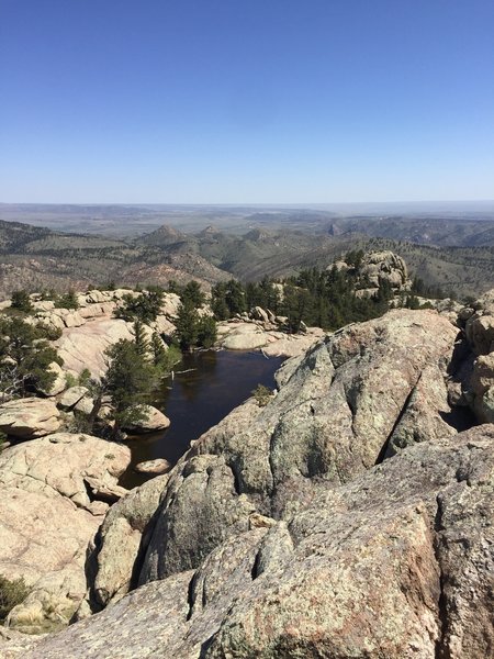 Enjoy a great view of the lake on top of Greyrock from the summit.