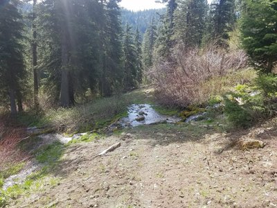 A small seasonal creek crossing.