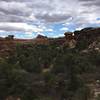 A nearby view overlooking Squaw Canyon 1 - Needles Campground.