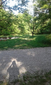 The trail crosses through the Group Camping Area.