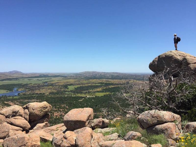 Top of the mountain at the end of the trail looking out over Charon's Garden Wilderness Area