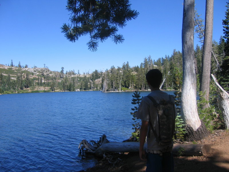 Stopping for a brief rest at Feeley Lake is always a great decision on this hike.