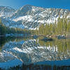 Lower McGuire Lake with the summit of Blackcap Mountain on the left side.