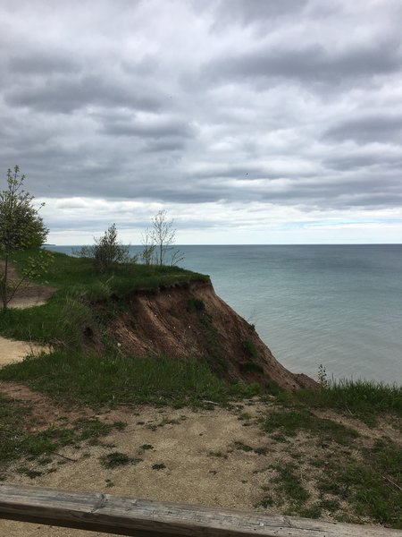 A view along the bluffs at Lion's Den Gorge Nature Preserve.