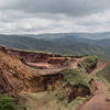 A rugged landscape surrounds the Ghost Mine Trail.