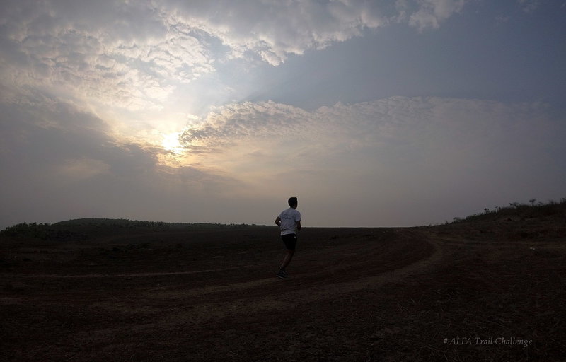 A racer travels across the Table Top during the ALFA Trail Challenge.