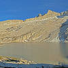 Cathedral Lake and Finger Col glimmer in the evening light.