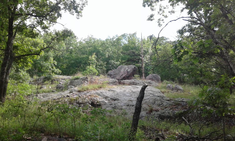 Glade outcrop along the Ozark Trail.