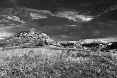 Clouds form over the Badlands Spur at Theodore Roosevelt National Park.