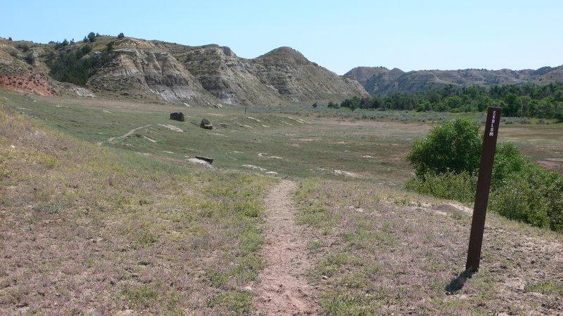 A marker post designates the Ekblom Trail.