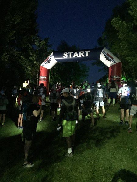 Starting line (Actually taken during the start of the 108K) It is light at the 50k start.