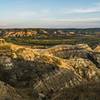 Sunset brings out the rippling topography surrounding the River Bend Overlook. Photo credit: NPS/Dave Bruner.