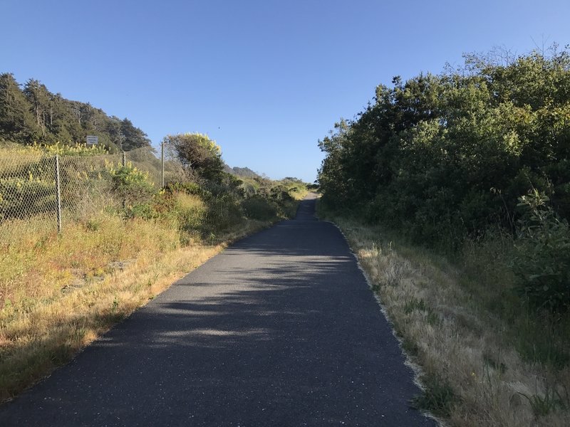 The paved Hammond Trail near Clam Beach.