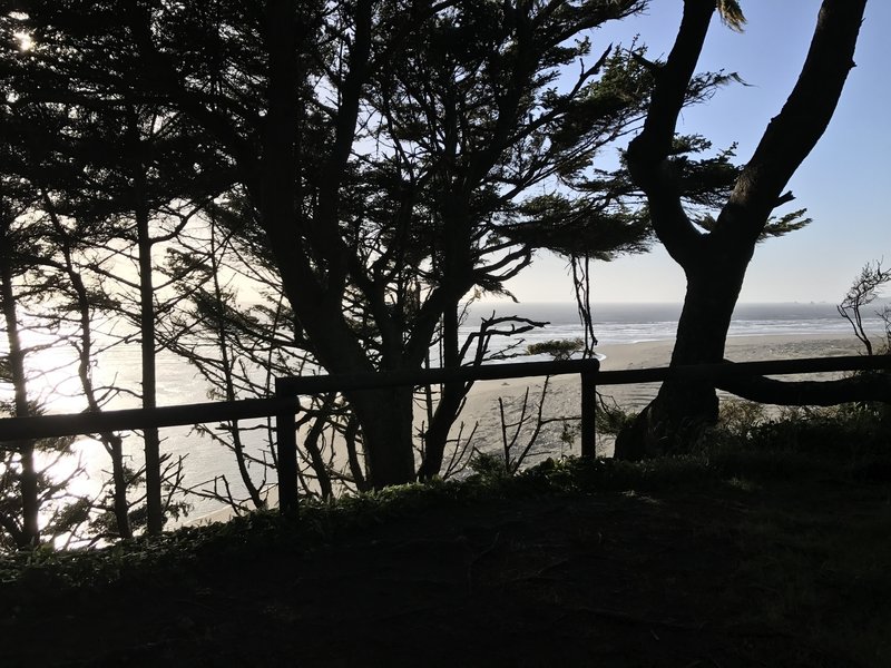 The Mouth of the Mad River Lookout offers a great view of the ocean waves.