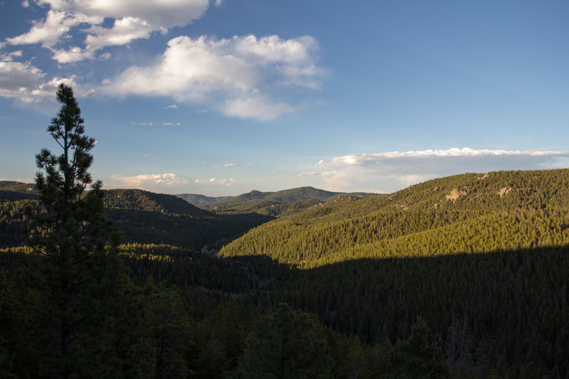 Enjoy beautiful views from the overlook on Cliff Loop Trail late in the afternoon.