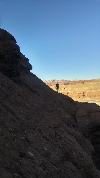 This is an especially washed out part of the uranium mining road.