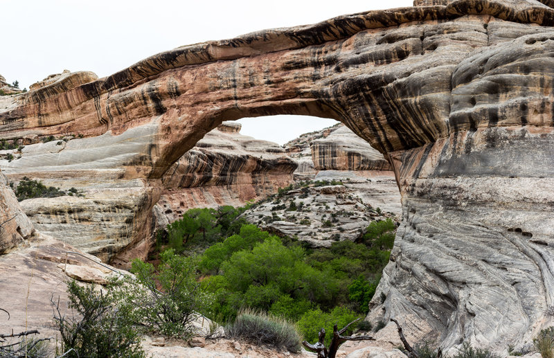 Sipapu Bridge on an overcast day.