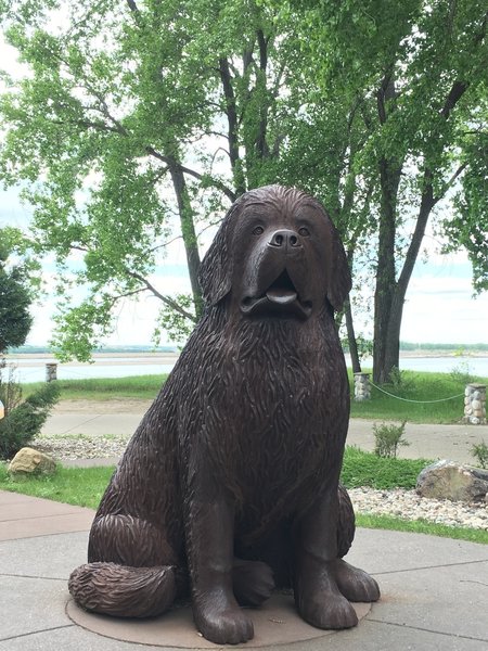 Statue of Seaman, Meriwether Lewis' dog on the Lewis and Clark Expedition.