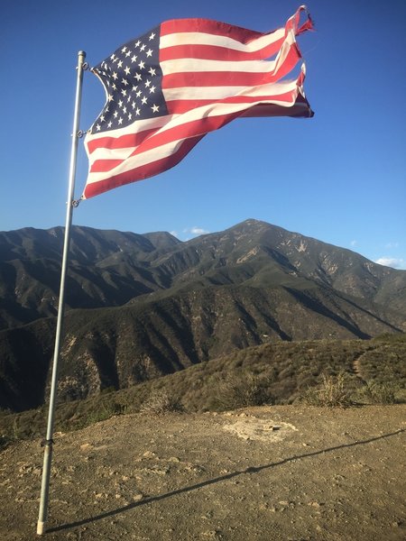 The top of Bell Peak flies this beautiful flag.