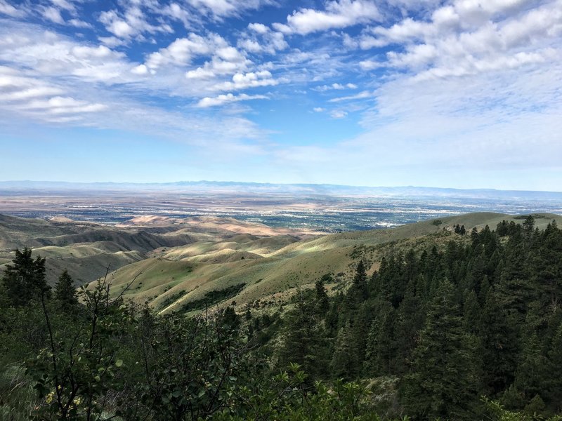 Looking back at Boise and the surrounding area from the Fivemile Gulch trail.