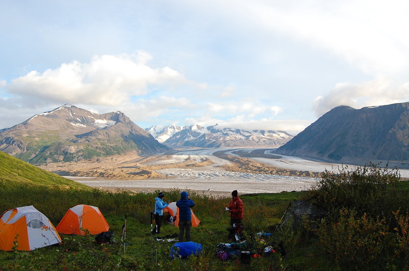 Find yourself a campsite with a view of the glacier.