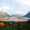 Find yourself a campsite with a view of the glacier.