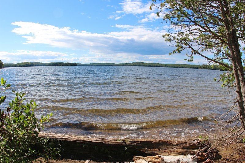 From the campground, enjoy wonderful views looking out across Lake Desor.