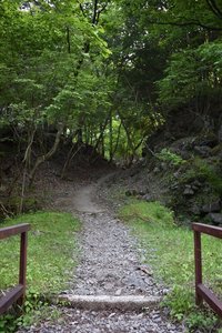 Crossing a river leads to this pleasant path.