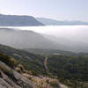 Early morning fog enshrouds the El Cajon Mountain Trail.