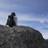 A hiker takes in the view from Fuller Ridge.