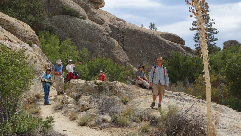 Monday Maniacs take a break on the Warner Springs section of the PCT.