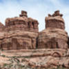 This is a panoramic view of Nevills Arch.