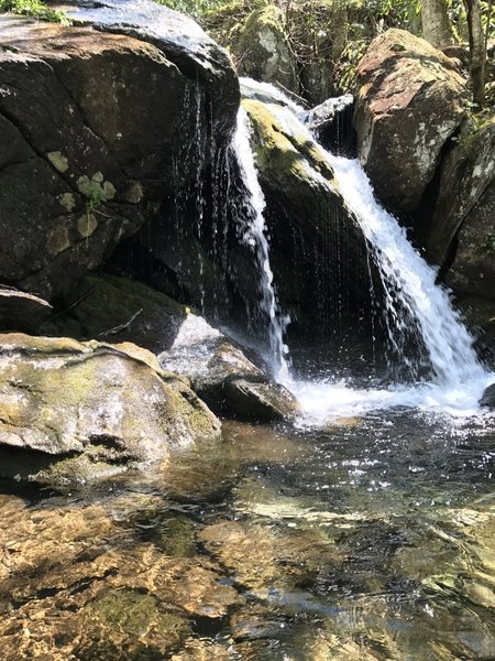 This is one of the medium-sized waterfalls along the trail.