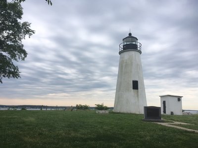 Enjoy a pleasant maritime view from the Turkey Point Lighthouse Trail.