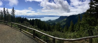 On the south side, enjoy breathtaking views of the Puget Sound. In the distance is Seattle.