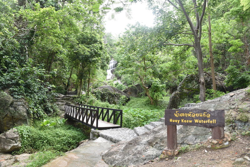 Huay Keaw Waterfall is just over that bridge.