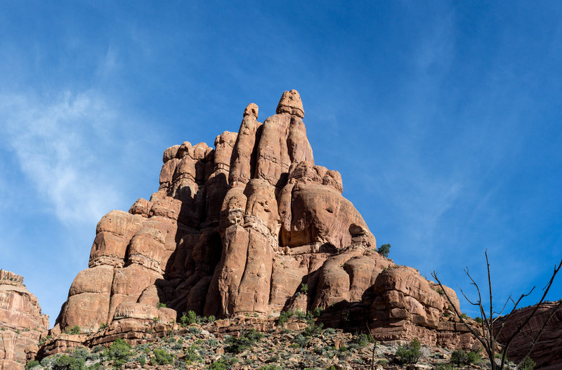 A towering formation above Fish Creek Canyon.