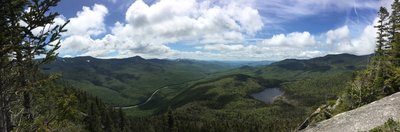 View down the valley from about two-thirds of the way up the Hi-Cannon trail.