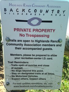 A regulatory sign lays out all the rules before you step foot on the trails.