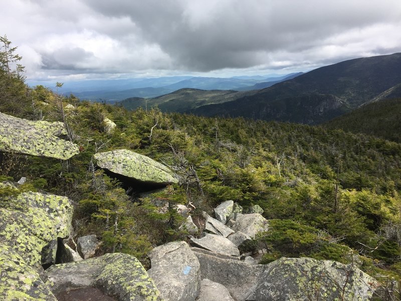 Where the trail crosses through scree fields it provides some great views.