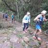 The Slaves Trail climbs numerous rocky pavers.