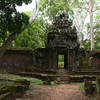 The reverse side of the gate that leads to the compound.