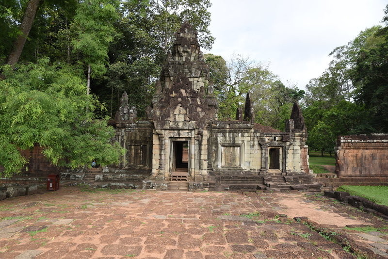 The Phimeanakas Temple Trail begins through this gate at the center of the Elephant Terrace.