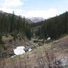 Looking up the valley and the Little Cimaron Creek.