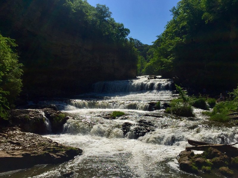 The multiple cascades of Willow Falls.