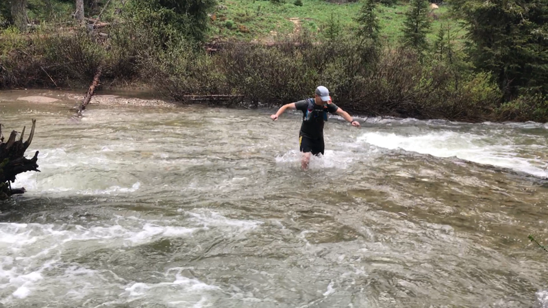 The creek crossing at mile 3.14. It is almost a river in May/June (depending on peak flow) and a trickle by the fall.