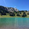 Clark Lake shines under a June bluebird sky.