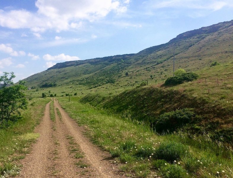 The Fairmount Canal Trail offers a great look at North Table Mountain.